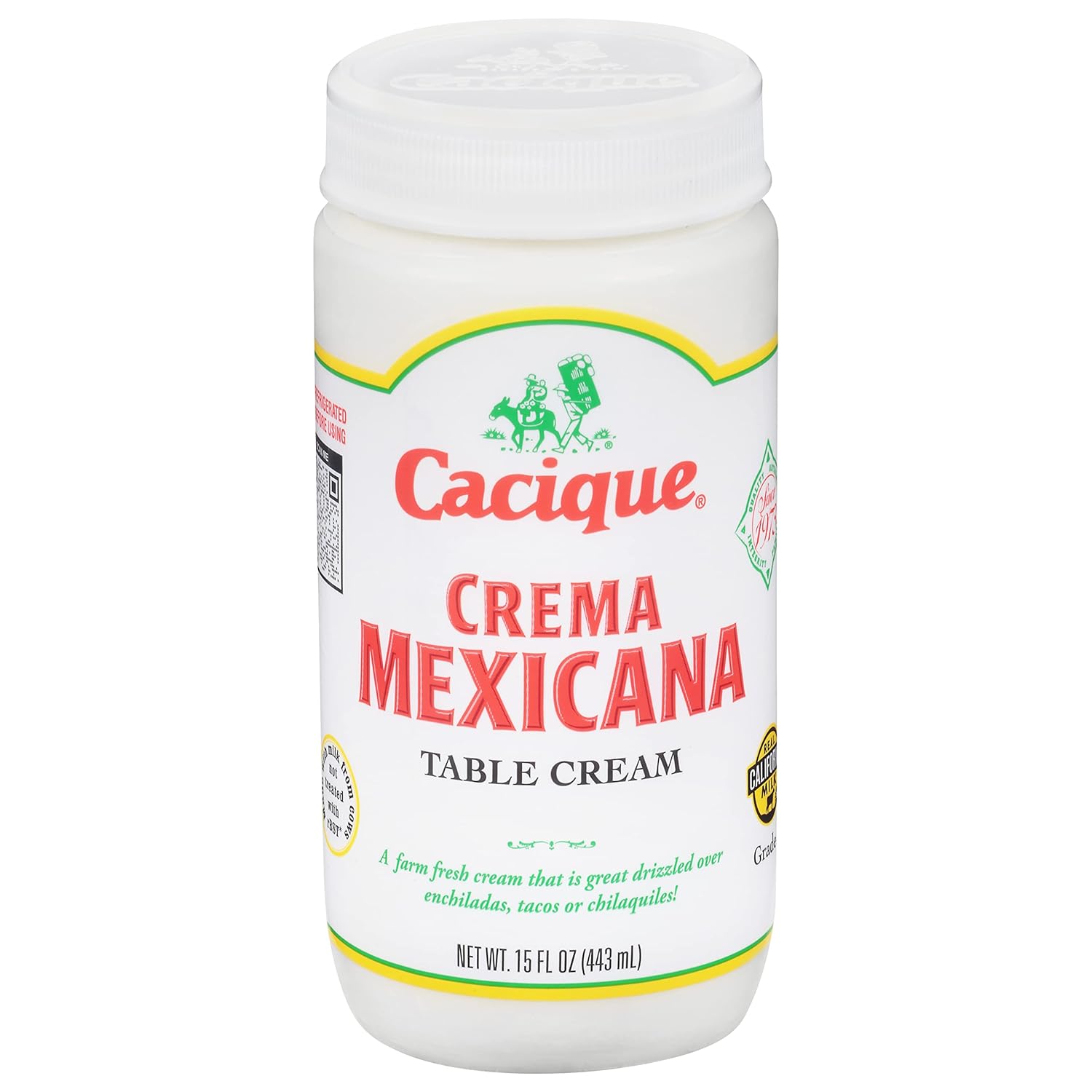 Cacique Table Cream, Crema Mexicana 15 Fl Oz