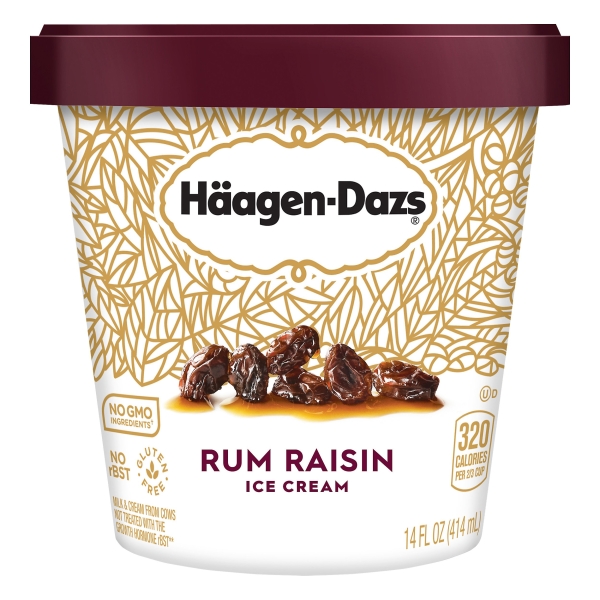 Haagen-Dazs Rum Raisin Ice Cream - 14oz