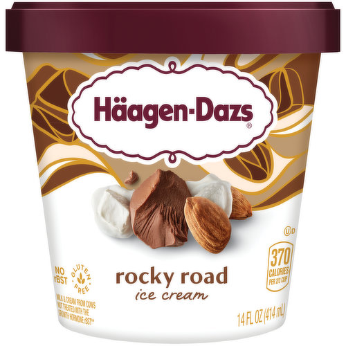 Haagen-Dazs Rocky Road Ice Cream 14 Fl Oz