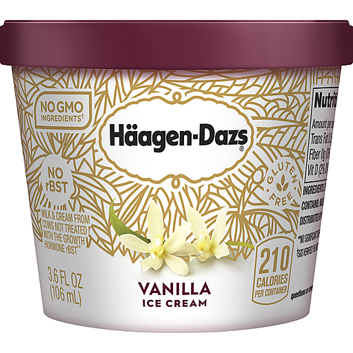 Haagen-Dazs Vanilla Ice Cream Cup 3.60 Fl Oz