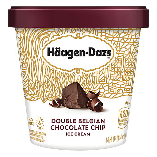 Haagen-Dazs Double Belgian Chocolate Chip Ice Cream 14 Oz