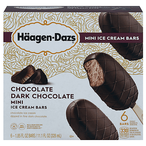 Haagen-Dazs Ice Cream Bars, Chocolate Dark Chocolate, Mini