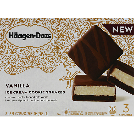 Haagen-Dazs Vanilla Cookie Squares – Rich And Creamy Frozen Ice Cream