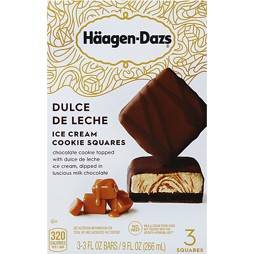 Haagen-Dazs Dulce De Leche Ice Cream Cookie Squares - 9 Fl Oz