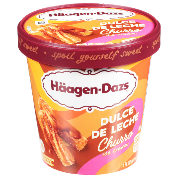 Haagen-Dazs Dulce De Leche Churro Ice Cream 14 Fl Oz