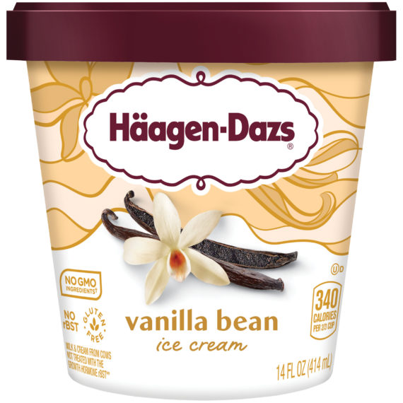 Haagen-Dazs Vanilla Bean Ice Cream 14 Fl Oz