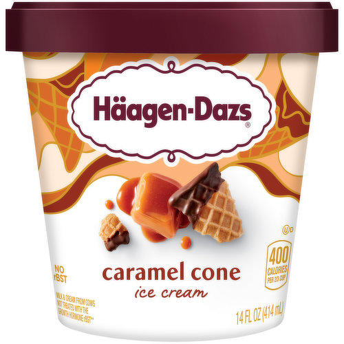 Haagen-Dazs Caramel Cone Ice Cream 14 Fl Oz