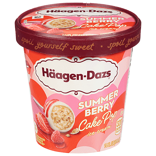 Haagen-Dazs Summer Berry Cake Pop Ice Cream 14 Fl Oz