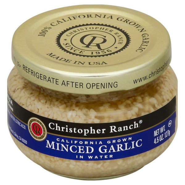 Christopher Ranch Minced, In Water Garlic - 4.5 Oz