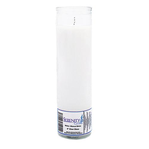 Prayer Candle Serenity Plain White