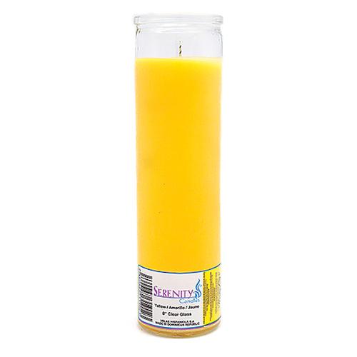 Prayer Candle Serenity Plain Yellow