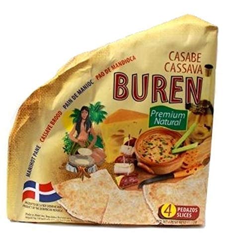 Buren Premium Natural Cassava Bread Gluten Free 4 Slices 11 Oz Pack