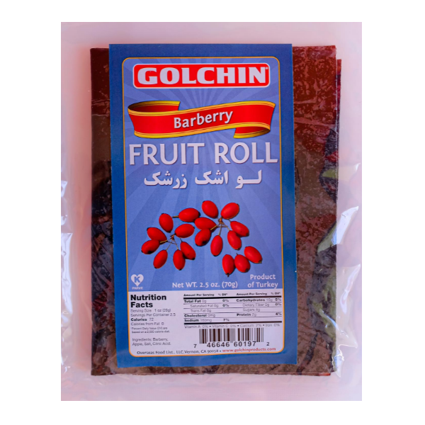Golchin Barberry Fruit Rolls, Zereshk, 2.5 Ounce