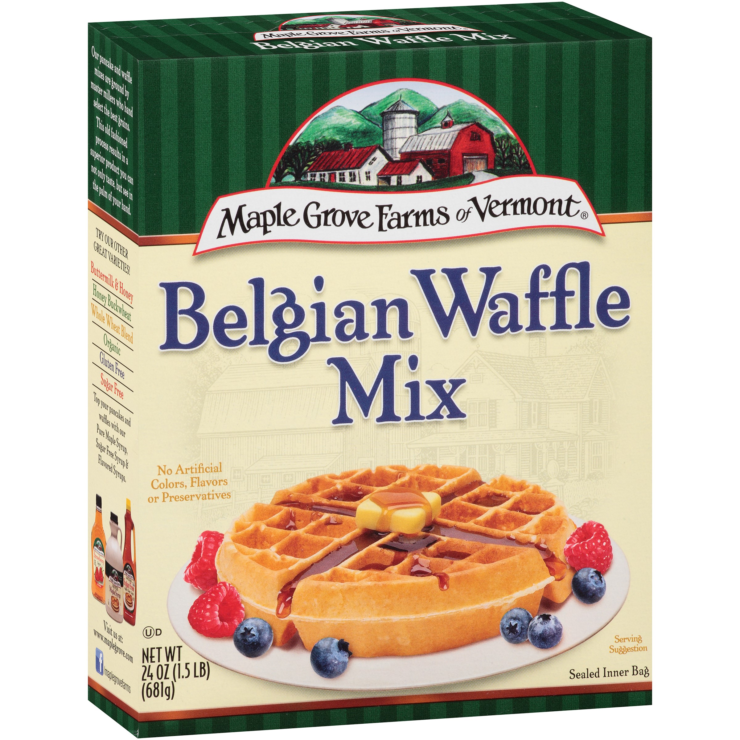 Maple Grove Farms Farmers Of Vermont All Natural Belgian Waffle Mix