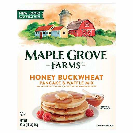 Maple Grove Farms Pancake & Waffle Mix, Honey Buckwheat 24 Oz