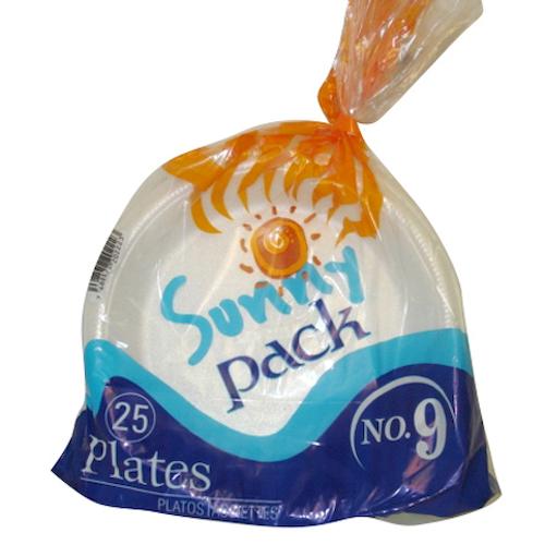 Sunny Pack Packfoam Plates 9in