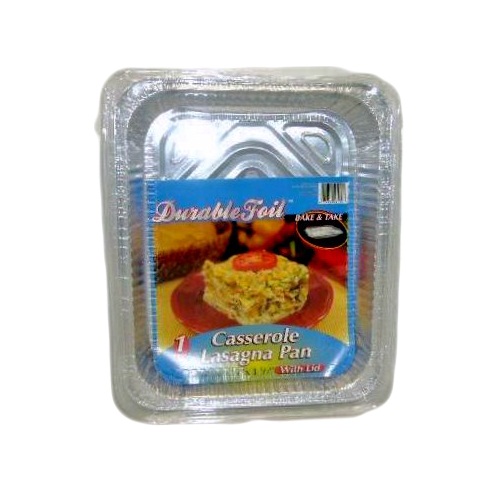 Foil Casserole Lasagna Pan With Lid 11.75 X 9.25 X