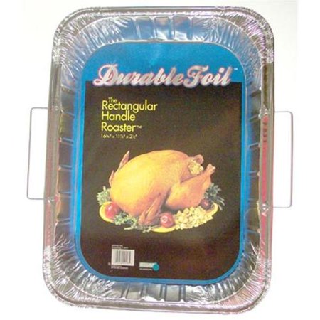 Durable Foil D49113 16-5/8" Aluminum Rectangular Handle Roaster