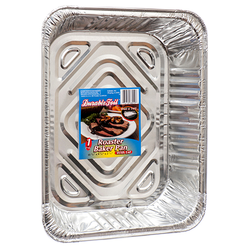Supplements4me Durable Aluminum Roaster Baker Pan W/ Lid #d88010