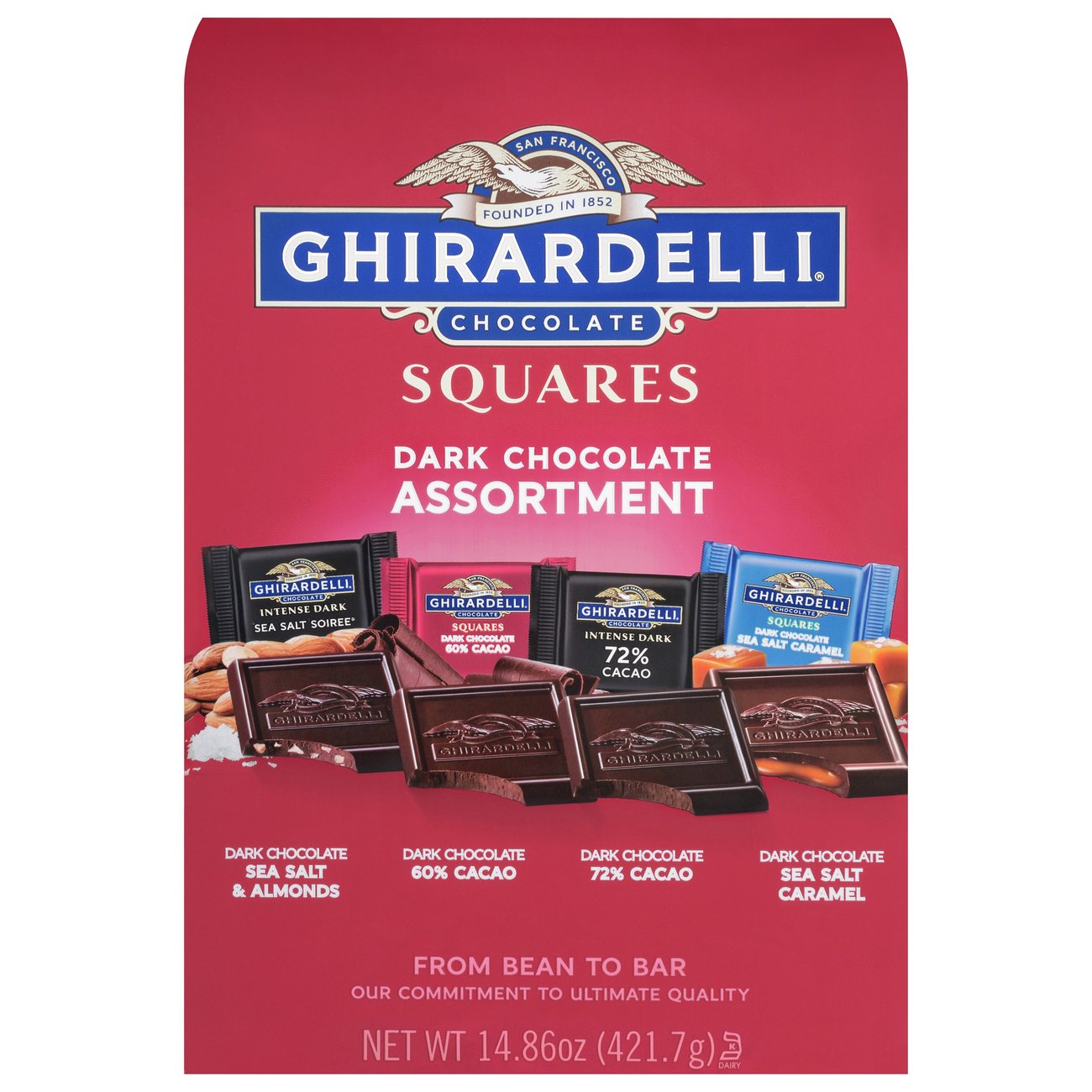 Ghirardelli Squares Premium Dark Chocolate Assortment, 1486 Oz Bag