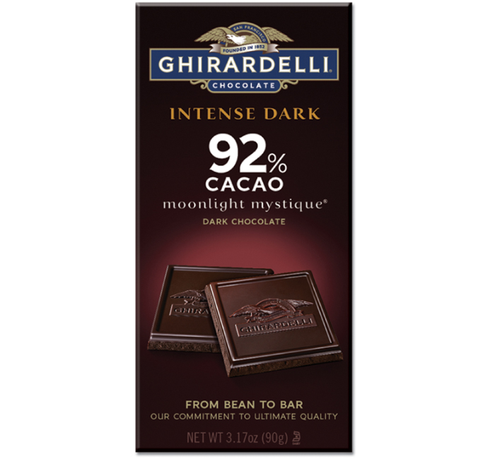 Ghirardelli Intense Dark Chocolate Bar, 92% Cacao, 3.17 Oz Bar