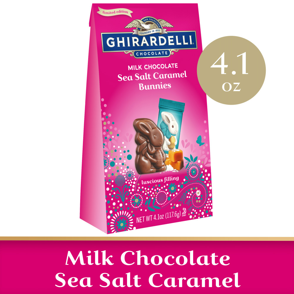 Ghirardelli Milk Chocolate Sea Salt Caramel Bunnies - 4.1 Oz