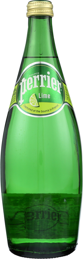 Perrier Lime Flavored Carbonated Mineral Water, 25.3 Fl Oz. Glass Bottle
