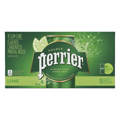 Perrier Lime Flavored Carbonated Mineral Water, 8.45 Fl Oz