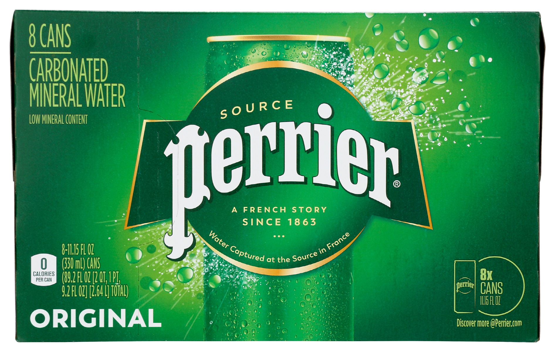 Perrier Original Carbonated Mineral Water 8 - 11.15 Fl Oz Cans