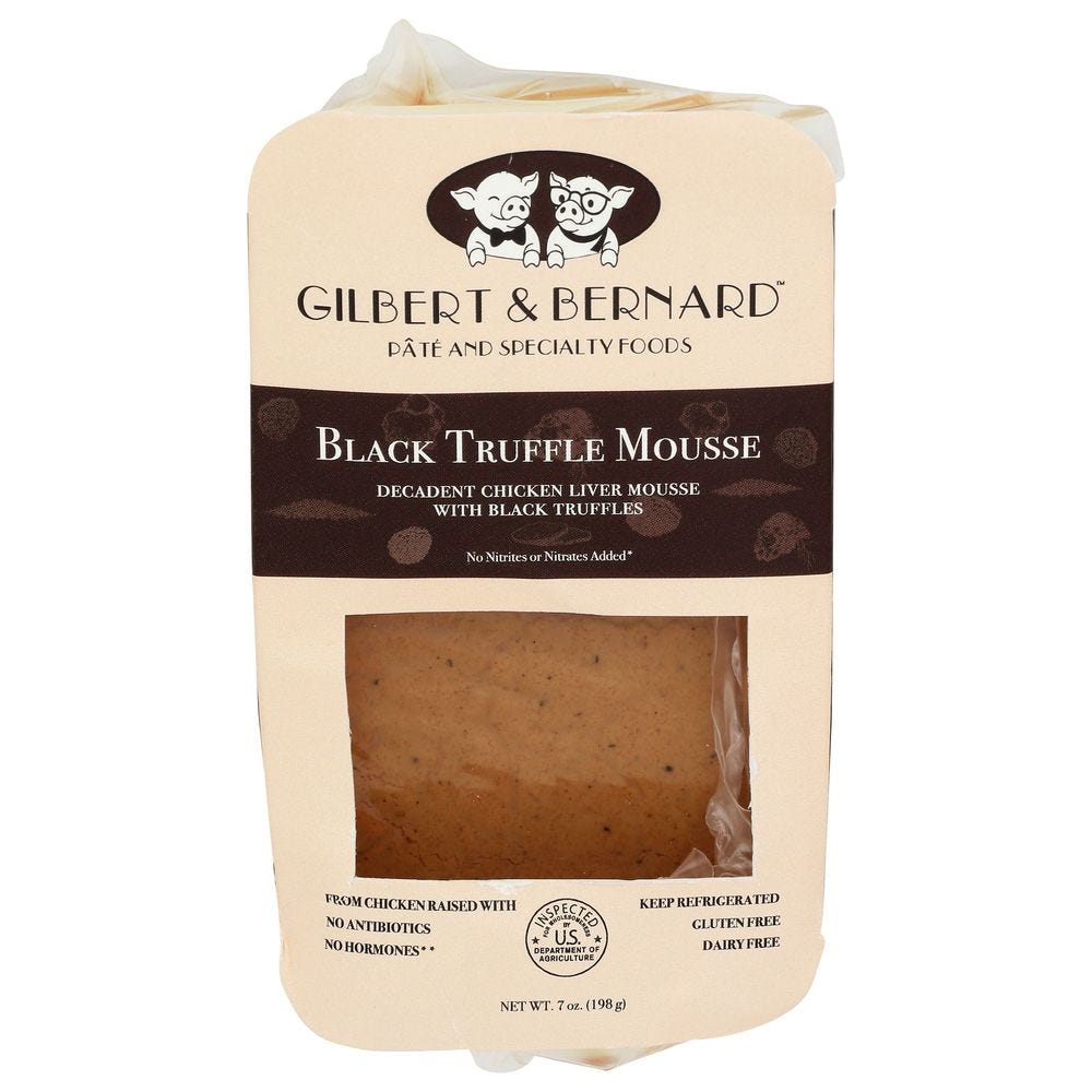 Brooklyn Cured Gilbert And Bernard Black Truffle Mousse, 7 Ounce -- 6 Per Case