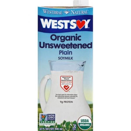 WestSoy Organic Unsweetened Plain Soy Milk