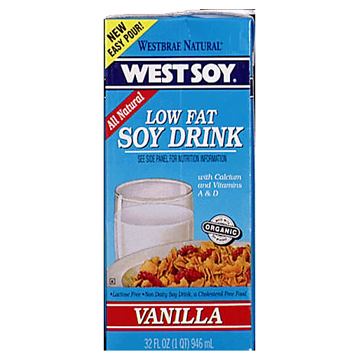 WestSoy Soymilk Drink, Low Fat, Vanilla
