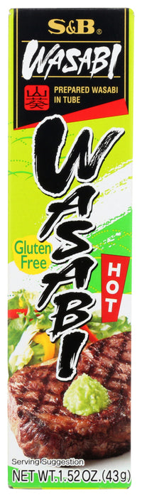 S&B Prepared Hot Wasabi In Tube, 1.52 Oz