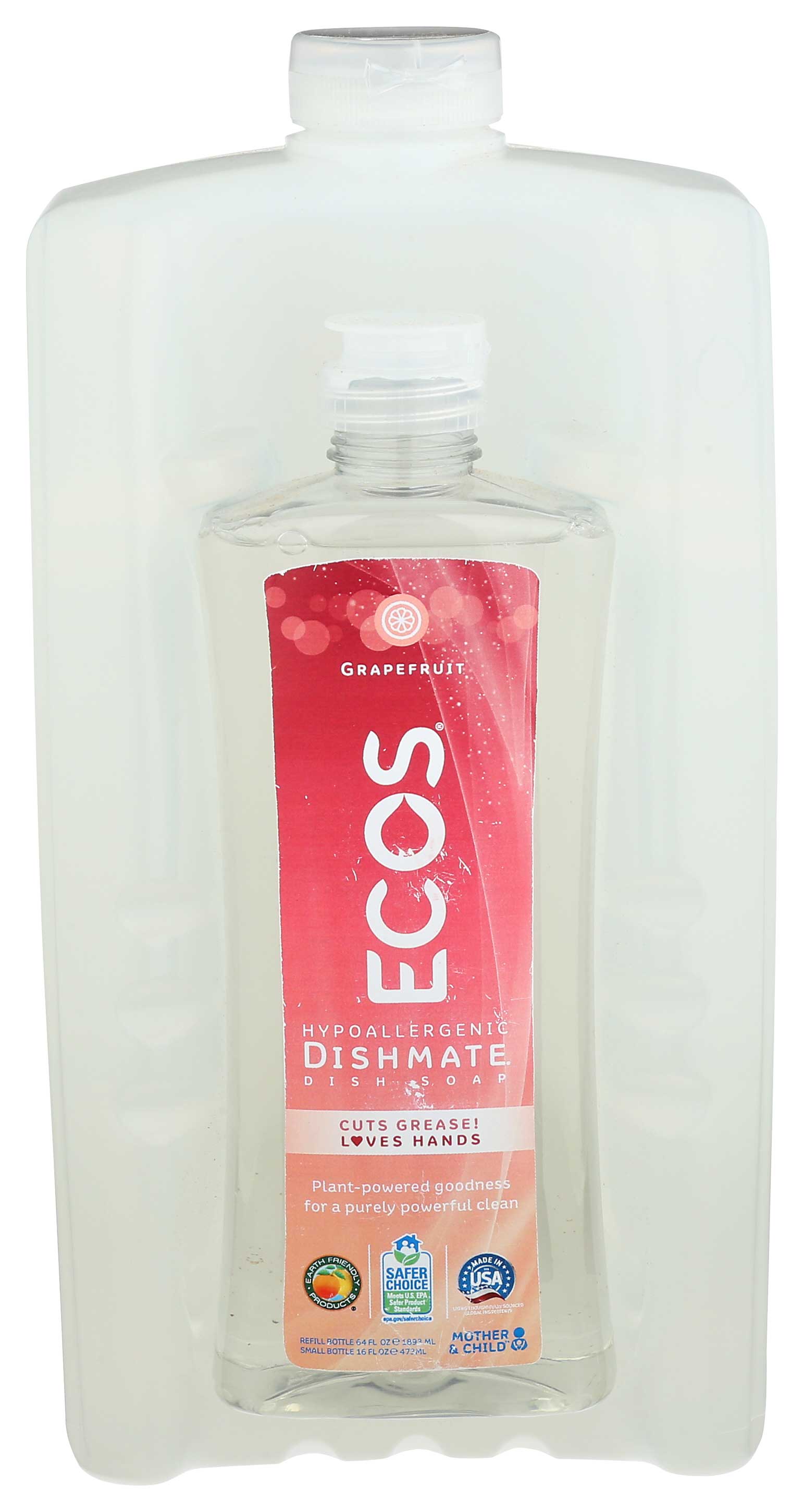 Ecos Mother And Child Dishmate Grapefruit Refill Kit, 80 Oz