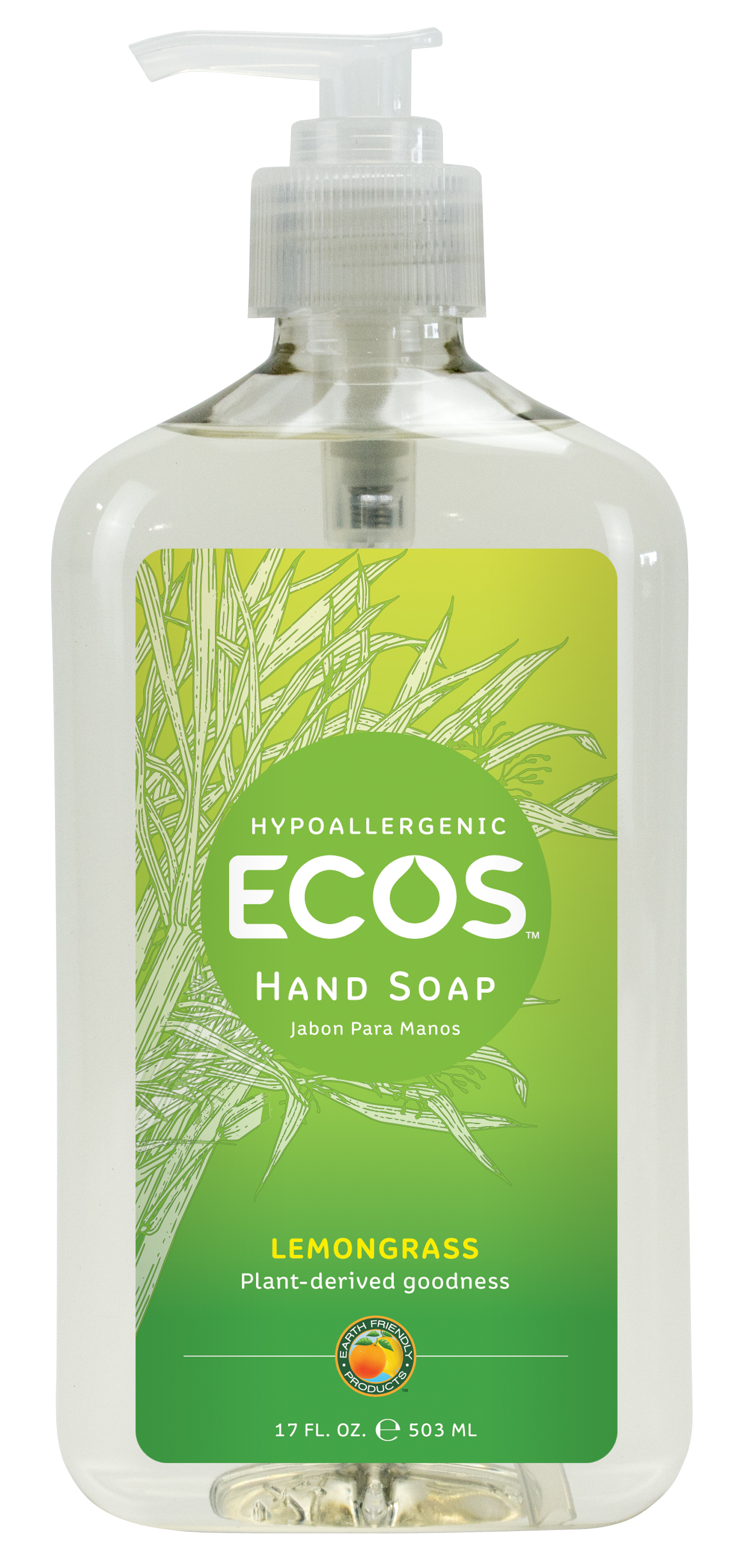 Ecos Earth Friendly Products Hand Soap - Organic Lemongrass 17.00 Fl Oz