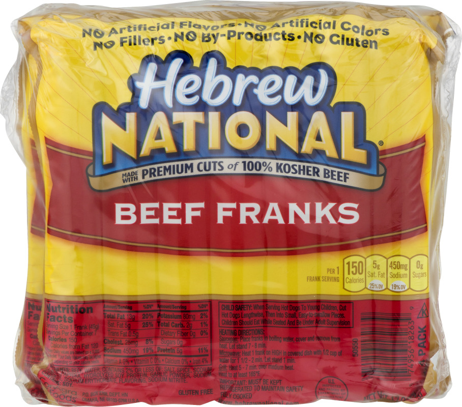 Hebrew National Beef Franks - 49 G