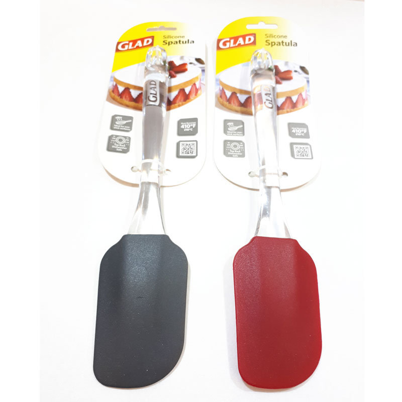 Glad Spatula W/ Clear Handle Red Gray Mix