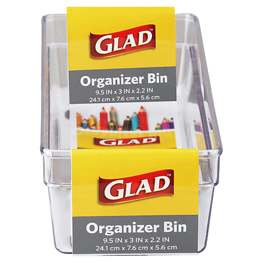 Glad Rectangle Organizer Bin – Clear