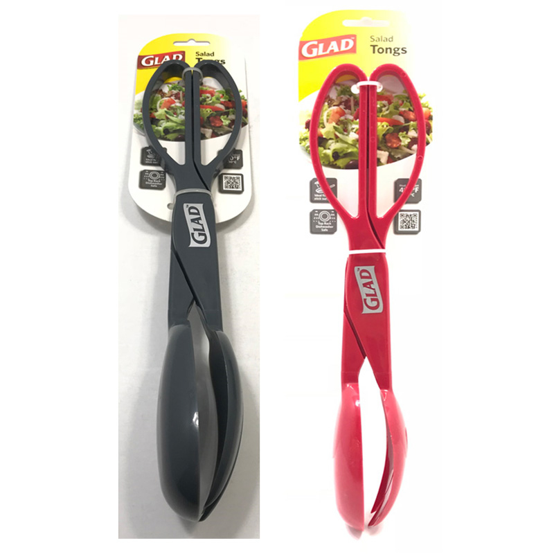 Glad Salad Tongs Red & Grey