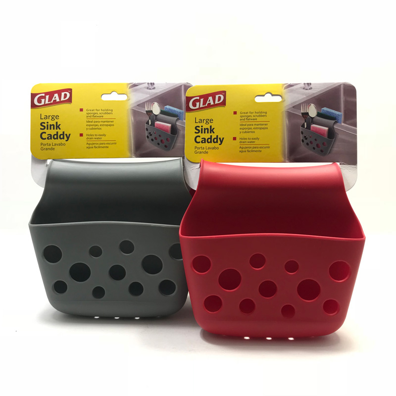Glad Sink Caddy Red & Grey – Large