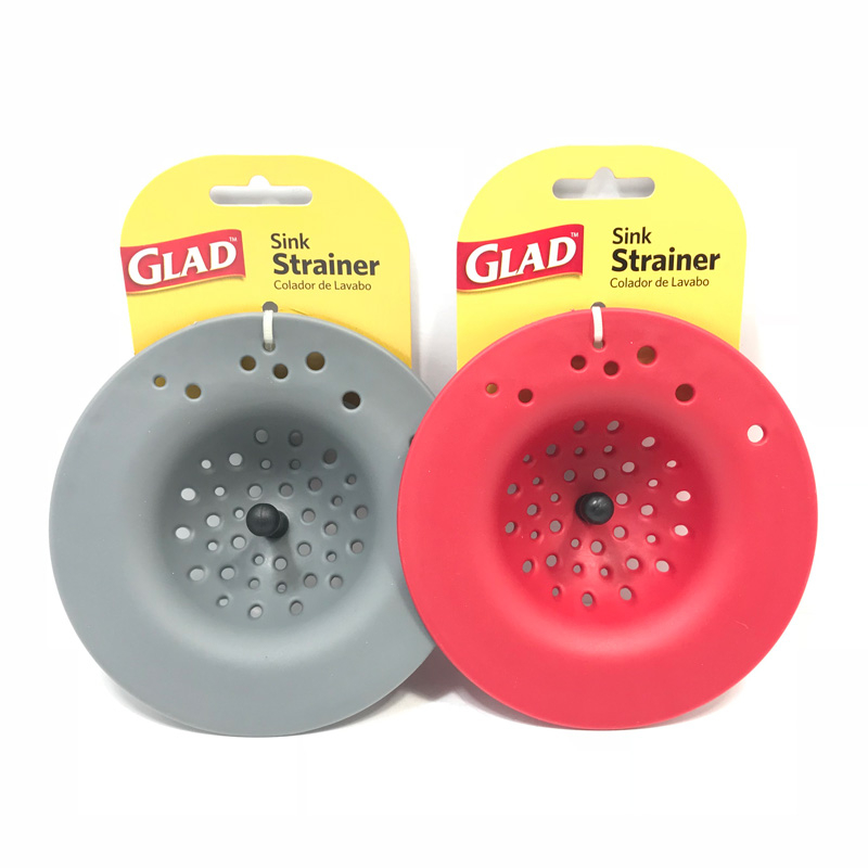 Glad Sink Strainer Red & Grey – Round