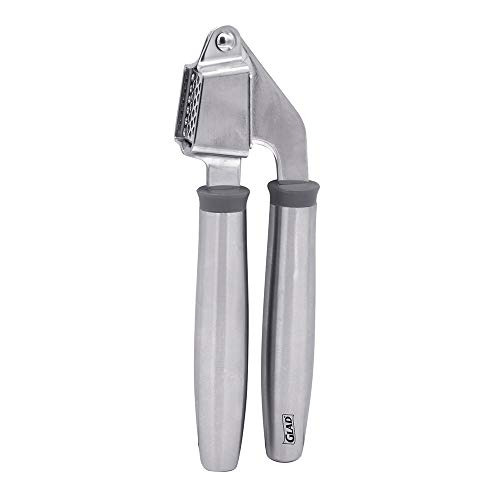 Glad Stainless Steel Garlic Press Heavy-Duty Mincer And Crusher Easy Squeeze, Rust-Resistant, Dishwasher Safe Kitchen Utensil