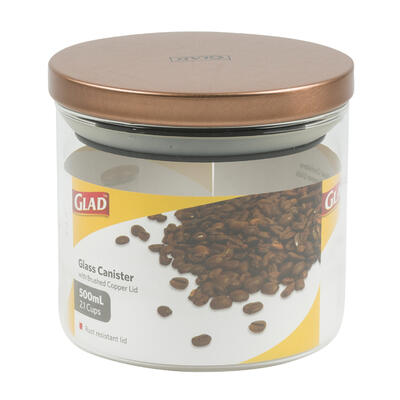 Glad Glass Canister W/ Lid- 2.1 Cups