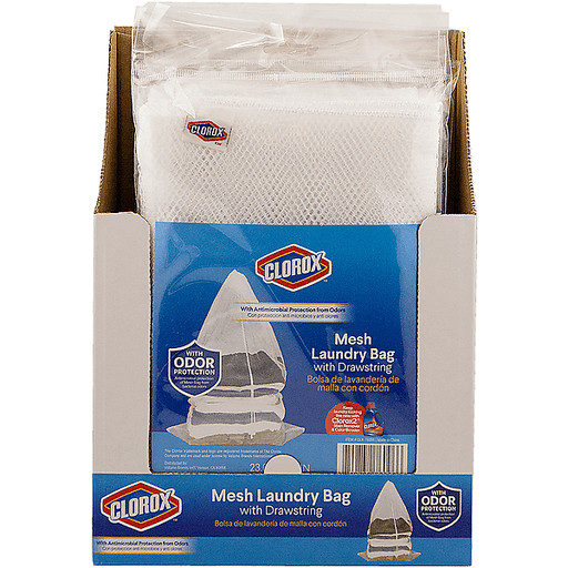 Clorox Mesh Laundry Basket With Drawstring