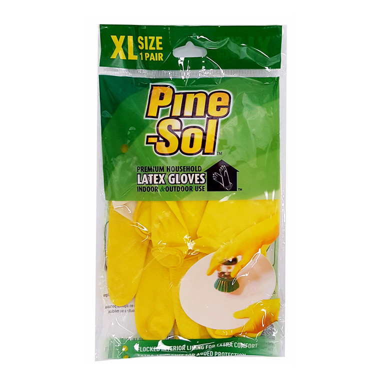 Pine-Sol Premium HouseHold Latex Gloves XL Size, 1 Pair