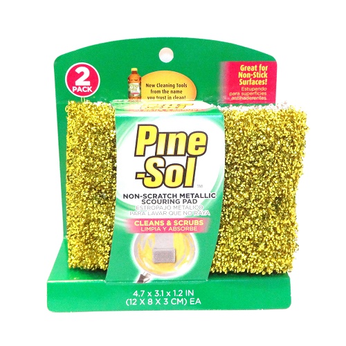 Pine-Sol Scouring Pad 2pk Metallic-whole