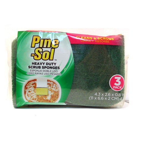 Pine-Sol HD Scrub Sponges 3pk 4.3X2.6in-whole