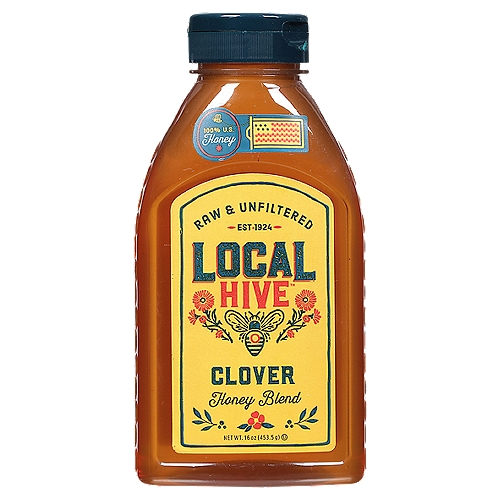 Local Hive Raw & Unfiltered Authentic Clover Honey 16 Oz