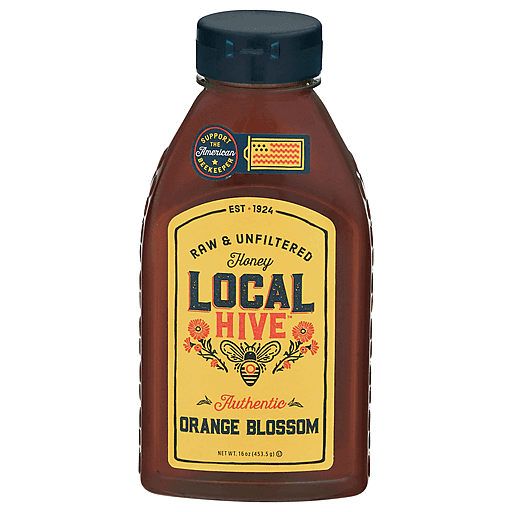 Local Hive Honey, Orange Blossom, Raw & Unfiltered 16 Oz