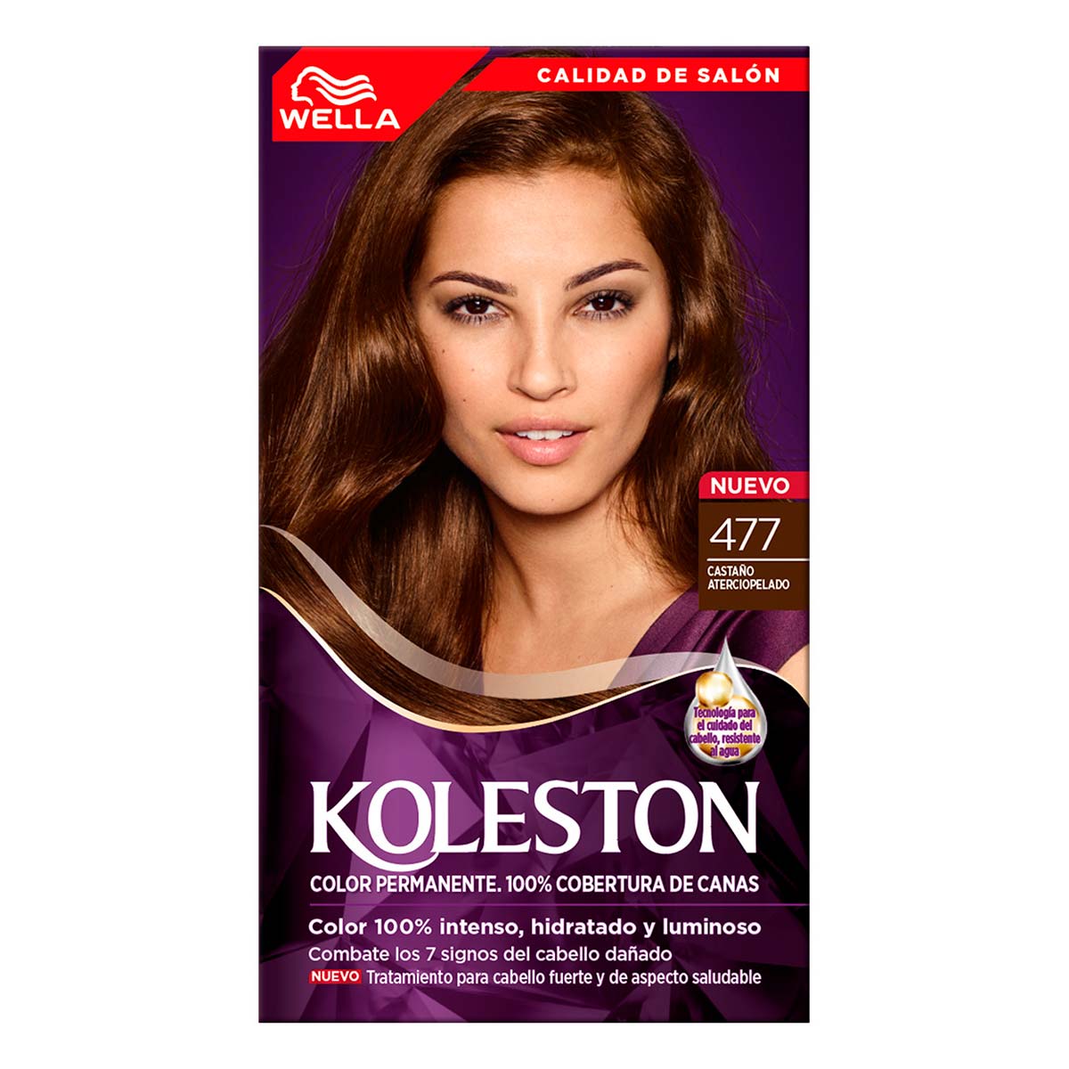Wella Koleston Tinte 477 Castaño Aterciopelado Caja Con Una Aplicación